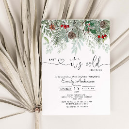 Baby Es ist kalt draußen Winter Evergreen Pine Einladung