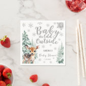 Baby es ist kalt draußen | Winter Fawn Baby Dusche Serviette (Beispiel)