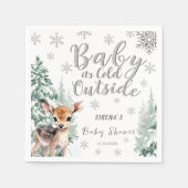 Baby es ist kalt draußen | Winter Fawn Baby Dusche Serviette (Vorderseite)