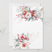 Baby es ist kalt draußen Winter Floral Baby Dusche Einladung (Rückseite)