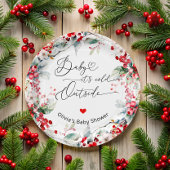 Baby es ist kalt draußen Winter Floral Baby Dusche Pappteller