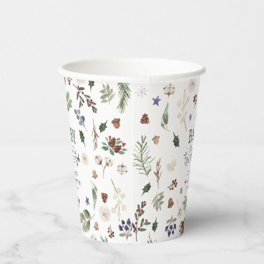 Baby Es ist kalt draußen Winter Foliage Babydusche Pappbecher (Rechts)