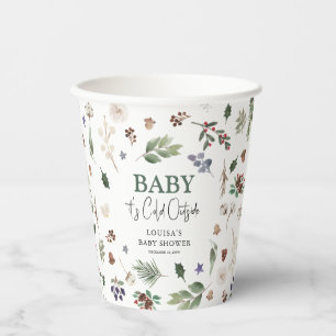 Baby Es ist kalt draußen Winter Foliage Babydusche Pappbecher