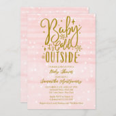 Baby Es ist kalt draußen Winter Girl Babydusche Einladung (Vorne/Hinten)