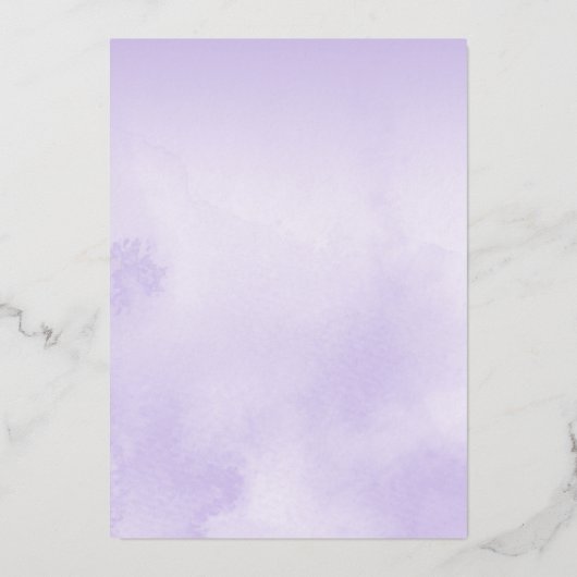 Baby Es ist kalt draußen Winter Lila Babydusche Folieneinladung (Rückseite)