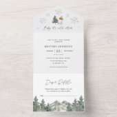 Baby Es ist kalt draußen Winter Mountain Baby Dusc All In One Einladung (Innen Boden)