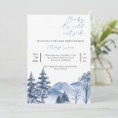 Baby Es ist kalt draußen Winter Mountain Baby Dusc Einladung (Stehend Vorderseite)