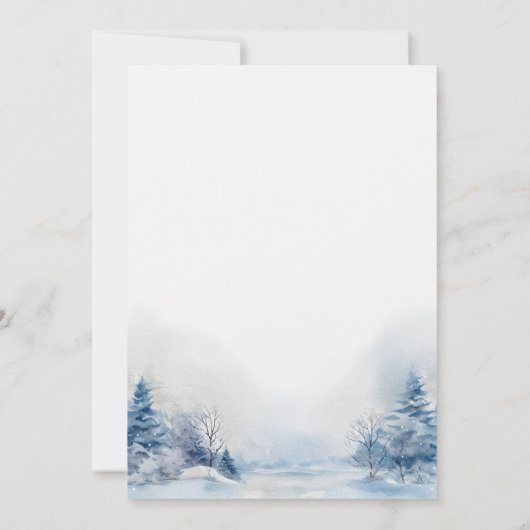 Baby Es ist kalt draußen Winter Mountain Baby Dusc Einladung (Rückseite)