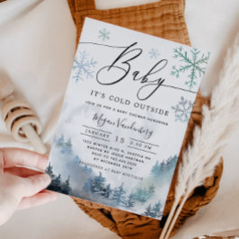 Baby Es ist kalt draußen Winter Mountain Baby Dusc Einladung
