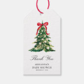 Baby Es ist kalt draußen Winter Red Bow Vielen Dan Geschenkanhänger (Vorderseite)