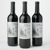 Baby Es ist kalt draußen, Winter Themed Baby Dusch Weinetikett (Flaschen)