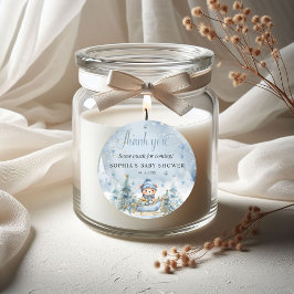 Baby Es ist kalt draußen Winterbär Danke Runder Aufkleber