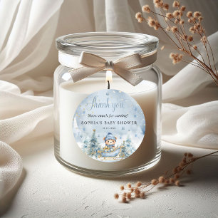 Baby Es ist kalt draußen Winterbär Danke Runder Aufkleber