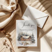 Baby Es ist kalt draußen Winterschnee Hirsche Dank Dankeskarte