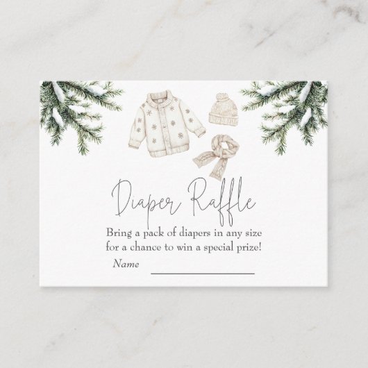 Baby Es ist kalt im Freien Duschdusche Windelwanne Begleitkarte (Vorderseite)