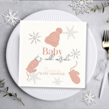 Baby Es ist kalt im Freien Pink Beanie Baby Dusche