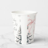 Baby Es ist kalt im Freien Pink Bow Babydusche Pappbecher (Rechts)