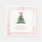 Baby Es ist kalt im Freien Pink Bow Babydusche Serviette (Vorderseite)