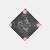 Baby Es ist kalt im Freien Rosa Schneeflocken Baby Serviette (Ecke)