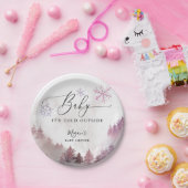 Baby Es ist kalt im Freien Rosa Schneeflocken Dusc Pappteller (Party)