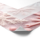 Baby Es ist kalt im Freien rosa SilberBaby-Dusche Poster (Ecke)