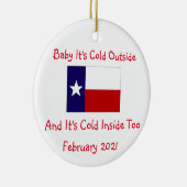 Baby es ist kalt in texas 2021 keramik ornament (Rechts)
