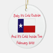 Baby es ist kalt in texas 2021 keramik ornament (Links)