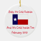 Baby es ist kalt in texas 2021 keramik ornament (Hinten)