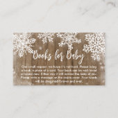 Baby es ist kalt Outside Baby Duschbücher für Baby Visitenkarte (Vorderseite)