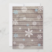 Baby Es ist kalt Outside Baby Dusche, Snowman Einladung (Rückseite)