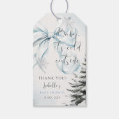 Baby es ist kalt Outside Bow Baby Dusche Geschenkanhänger (Vorderseite)