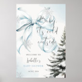 Baby es ist kalt Outside Bow Baby Dusche Willkomme Poster (Vorne)