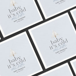 Baby Es ist kalt Outside Boy Blue Baby Dusche Serviette