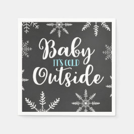 Baby Es ist kalt Outside Boy Winter Babydusche Sch Serviette