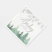 Baby Es ist kalt Outside Schneeflocken und Bäume Serviette (Ecke)