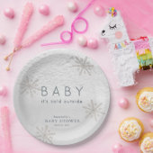 Baby Es ist kalt Outside Snowflakes Babydusche Pappteller (Party)