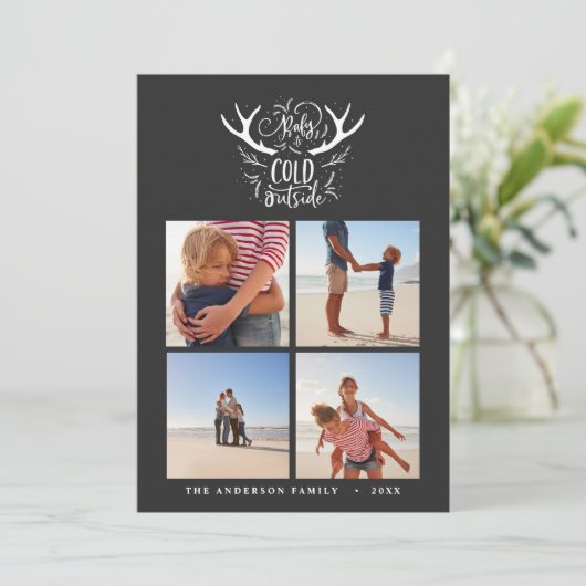 Baby es ist kalt vor Weihnachten Weihnachten. (Stehend Vorderseite)