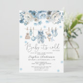 Baby Es ist kalte Außendusche. Einladung (Stehend Vorderseite)