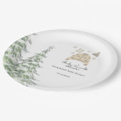 Baby Es ist kalte Außendusche für das Baby Pappteller (Schrägansicht)