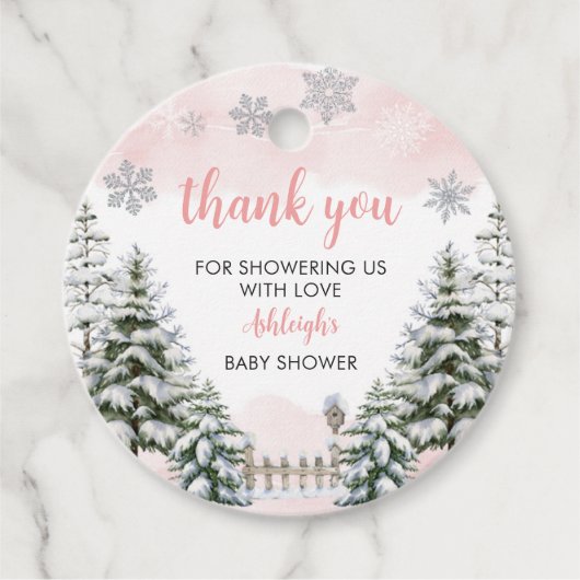 Baby es ist kalte Außendusche Geschenkanhänger (Vorderseite)