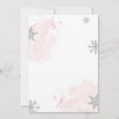 Baby Es ist kalte Außendusche Winterbaummädchen Einladung (Rückseite)