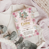 Baby Es ist kalte Blumentierirschdusche Einladung