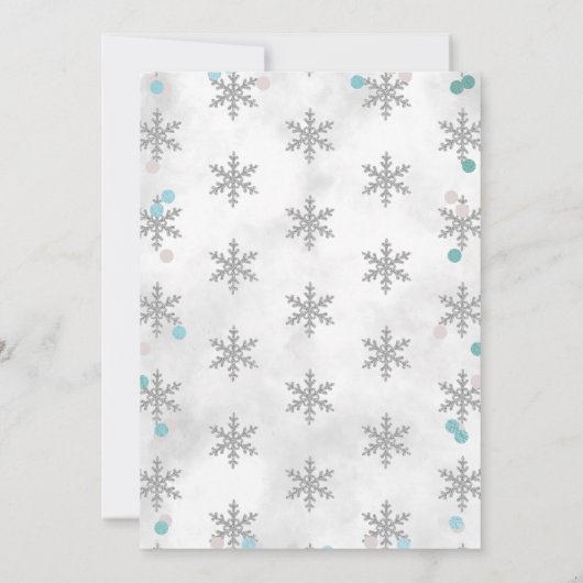 Baby Es ist kalte Outside Boys Winter Baby Dusche Einladung (Rückseite)