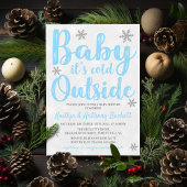 Baby Es ist kalte Outside Boys Winter Baby Dusche Einladung