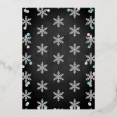 Baby Es ist kalte Outside Boys Winter Baby Dusche Folieneinladung (Rückseite)