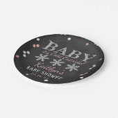 Baby Es ist kalte Outside Boys Winter Baby Dusche Pappteller (Schrägansicht)