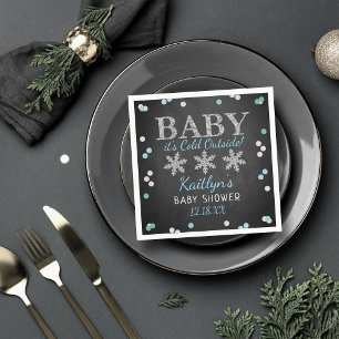 Baby Es ist kalte Outside Boys Winter Baby Dusche Serviette