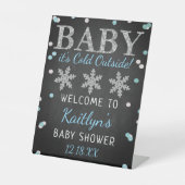 Baby Es ist kalte Outside Boys Winter Baby Dusche Sockelschild (Vorderseite)