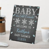Baby Es ist kalte Outside Boys Winter Baby Dusche Sockelschild (In SItu)