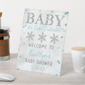 Baby Es ist kalte Outside Boys Winter Baby Dusche Sockelschild (In SItu)